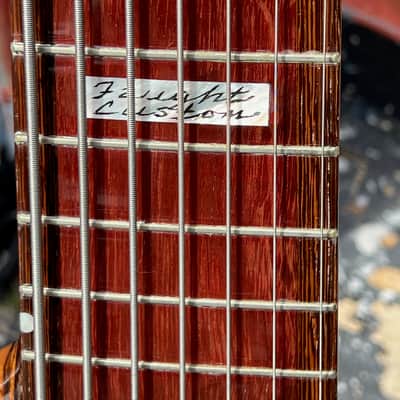 Conklin Faught Custom Sidewinder 7-String Bass 1997 fabulous Zebrawood Special Order an insane bass. image 10