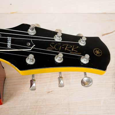 Yamaha SG-RR Standard MIJ 1989 Lime de Mahogany Yellow Vintage Japan P-90 PUs w/ Bag image 3