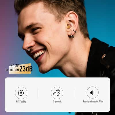 Concert Ear Plugs, 2Pairs Reusable high Fidelity Musician Ear Plugs for Concerts Loud Music-Noise Reduction Ear Protection earplugs for Rave,Festival,Music,Tinnitus Relief image 6