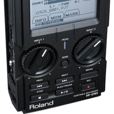 Roland R-26 Professional 6-Channel Portable Recorder XLR TRS Touchscreen USB Audio Interface R26 Music Vocals Voice Streaming image 3