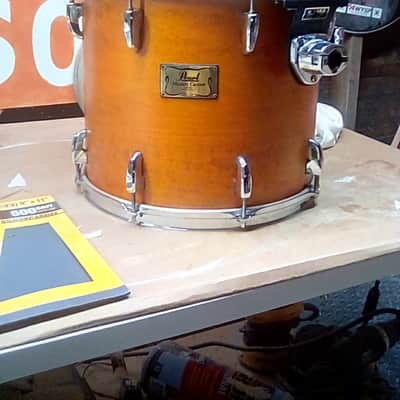 Double A drums 7.5x14" custom snare drum, pearl masters custom extra shell in amber burnish finish w/ video image 8