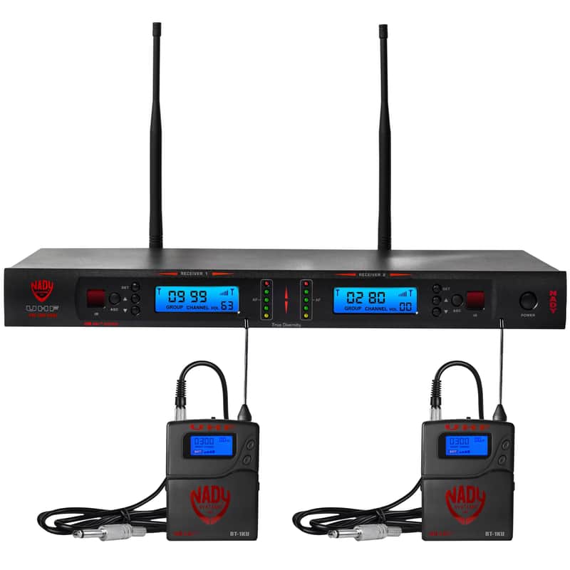 Nady 2W-1KU GT Dual True Diversity 1000-Channel UHF Wireless Instrument System image 1
