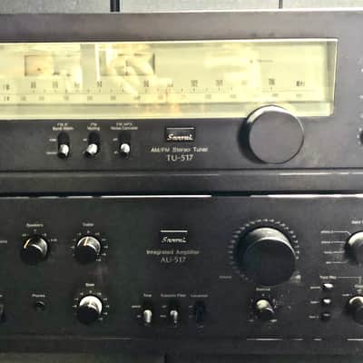 Sansui AU-517 & TU-517 Stereo Integrated Amplifier and Tuner w/ Pre Outs Black image 6