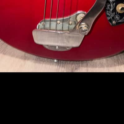 1960s Teisco Del Rey ET-200 Vintage Electric Guitar – Red Metallic – Original w/ hard case image 7