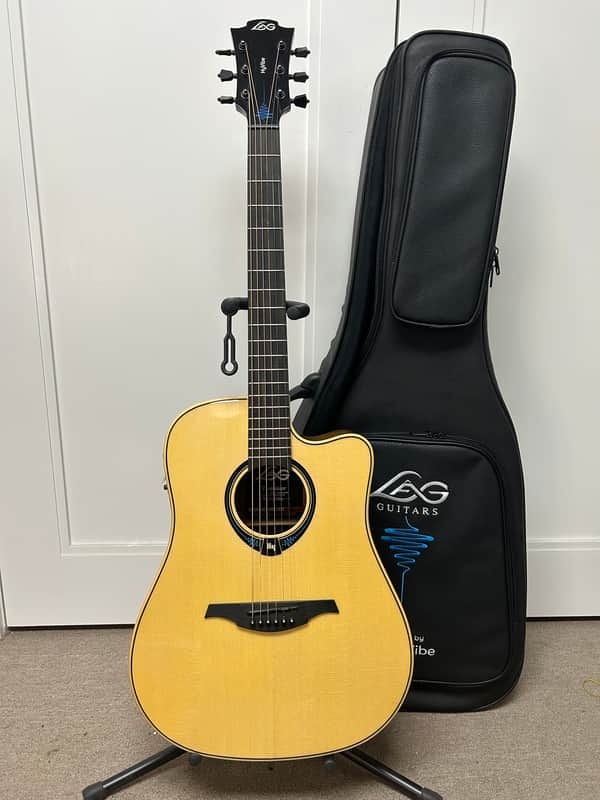 Lag Tramontane Hyvibe THV20DCE Acoustic Guitar w/Electronics - Natural image 1