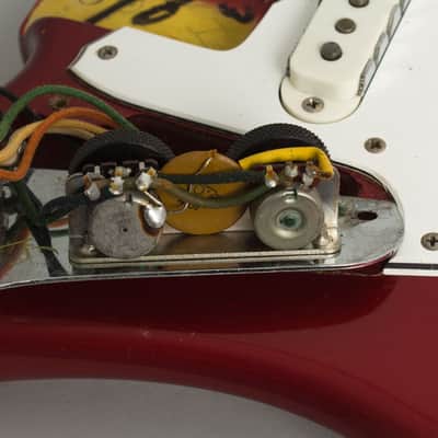 Fender Jaguar Solid Body Electric Guitar (1966), ser. #172774, original black tolex hard shell case. image 17