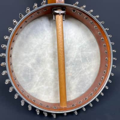 Vintage Open-Back 5-String Banjo c. 1920s-1940s Unbranded w/ Star Inlay & Gig Bag image 6