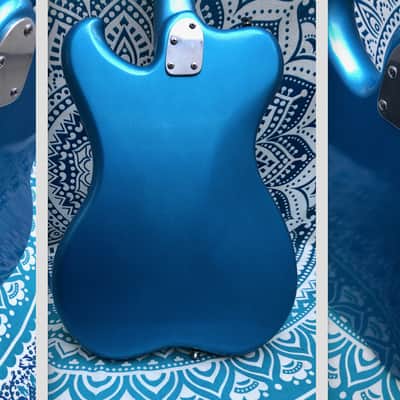 1950’s-2019 Custom Baritone Solid Body Electric Guitar Pelham Blue With Dano Appointments image 6
