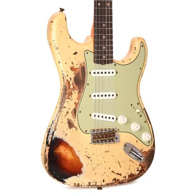 Fender Custom Shop Special Edition 1961 Stratocaster Super Heavy Relic Aged Vintage White over 3-Tone Sunburst (Serial #CZ591622) image 1