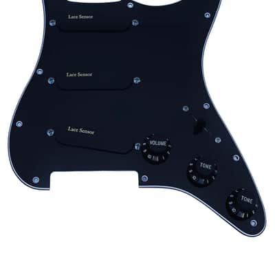 LACE Sensor Triple Gold Loaded Pickguard - Black image 1