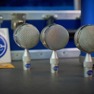 Rare Vintage Early Blue Bottle Tube Condenser Microphone Set image 13