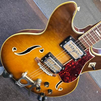 Harmony H-71 Semi Hollow Body Electric Guitar with Original Case image 4