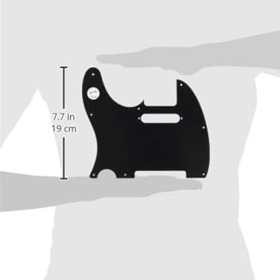 Fender Standard Telecaster Pickguard, 8-Hole Mount, Black, 3-Ply image 2