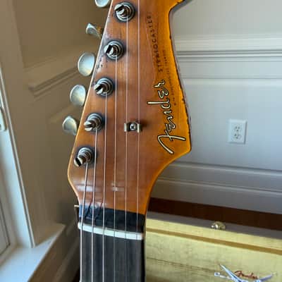 2026 Fender Custom Shop ‘61 Stratocaster SR25 Super Heavy Relic - Red Sparkle over 3 Tone Sunburst image 7