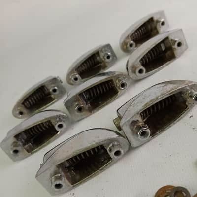 *Gretsch 8x Tom/Snare Drum Lugs Round Badge Chrome Renown Streamline Vintage 60s image 3