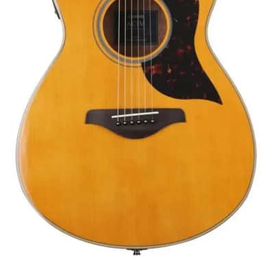 Yamaha AC1M Mahogany Concert Cutaway Acoustic-Electric Guitar - Vintage Natural image 3
