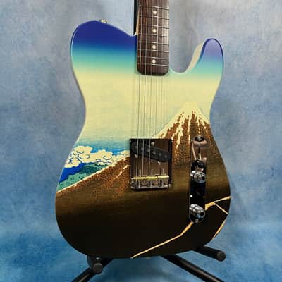 *NEW IN BOX* Fender MIJ Art Canvas Esquire 2026 - "Thunderstorm Beneath the Summit" by Katsushika Hokusai image 3