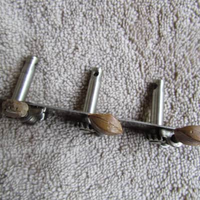 Kluson 3 On A Strip  Treble Side Tuners Wartime 3 Per Side Tuners Need Buttons Genuine Vintage Parts image 2