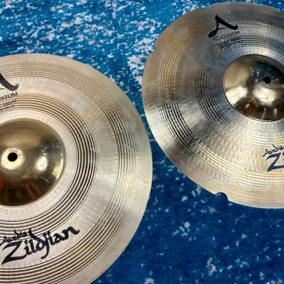 RARE SIZE 15” Zildjian A CUSTOM REZO Hihats 1307g 1653g image 9