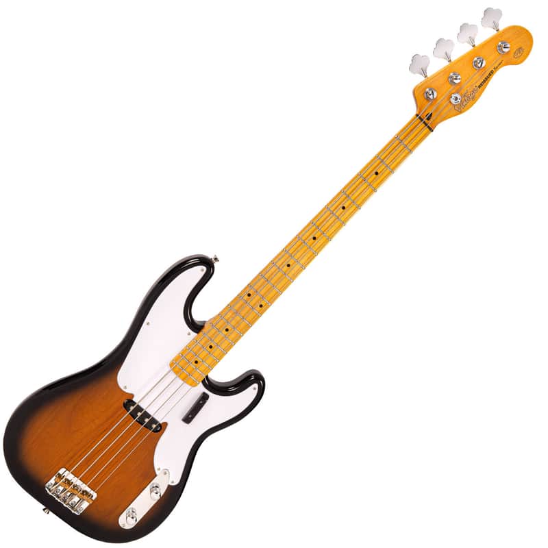 Vintage V51 ReIssued Bass Guitar ~ 2 Tone Sunburst 2 Tone Sunb...