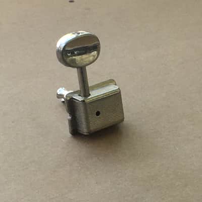 Single Kluson Style Vintage Oval Button Electric Guitar 1 One Tuner Aged Chrome image 9