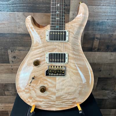 PRS Wood Library Custom 24 Left Handed Quilted Maple 10-Top Natural Finish Ziricote Fingerboard Paisley PRS Hardcase 598 image 1