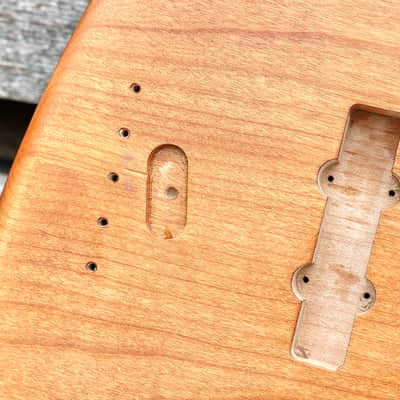 Warmoth Jazz Bass Body, Two Piece Light Alder, Oil Finish image 3