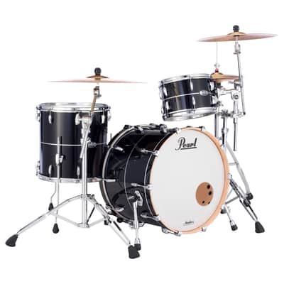 Pearl Masters Maple Complete 3-Piece Shell Kit - Quicksilver Black image 1
