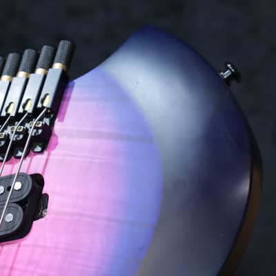 NK Guitars 7-String Headless Flame Top Purple Blue Burst Electric
