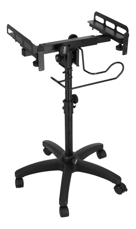 On-Stage MIX-400 V2 Rolling Mobile Mixer/Controller Stand w/Headphone Rack image 1