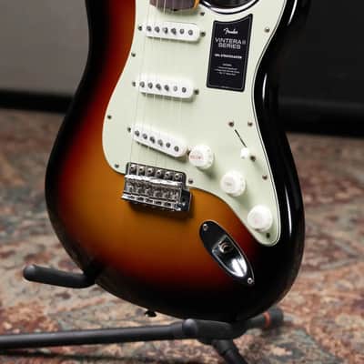 Fender Dealer Exclusive Vintera Road Worn '60s Stratocaster, Rosewood Fingerboard Electric Guitar - 3-Color Sunburst with Hardshell Case image 5