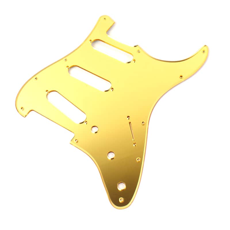 Custom Guitar Pickguard For Strat Standard ,Gold Mirror image 1