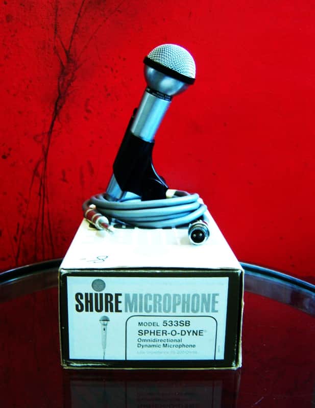 Vintage 1970's Shure 533SB dynamic microphone Low Z Satin Chrome w accessories SM58 image 1