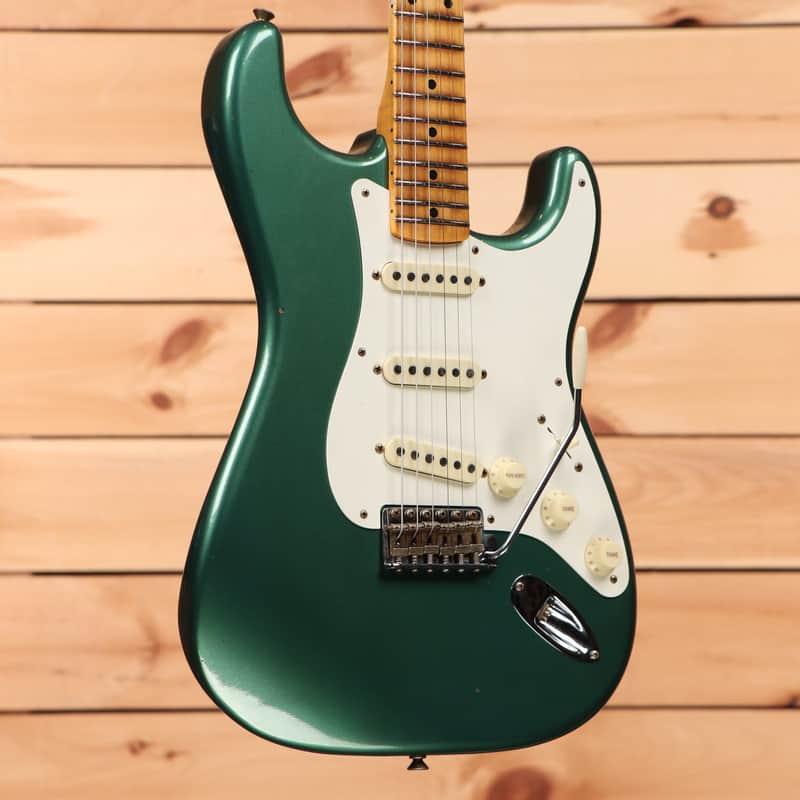 Fender Custom Shop 1956 Stratocaster Relic - Aged Sherwood Green Metallic-CZ577350 image 1