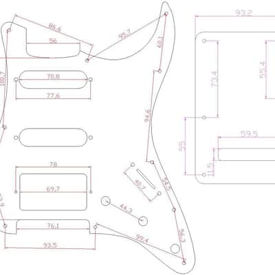 Strat HSS Guitar 3D Printed plastic pickguard ST Back Plate Tremolo Cover for USA/Mexican Fender Strat Flower Pattern image 3