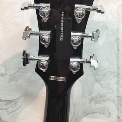 D'Angelico Premier DC 335 Style Semi-Hollow Body Electric Guitar-Black Flake-NEW! image 6