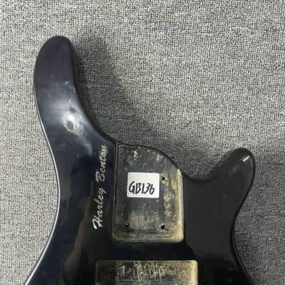 Harley Benton Black 5 String Bass Basswood Body image 5