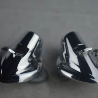 *Premier 50s-60s Bass Drum Spur Mounts Spring-Loaded Push-Button Chrome England* image 2