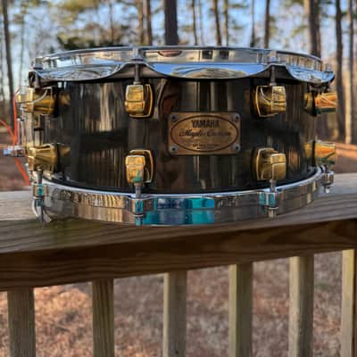 90s Yamaha Maple Custom 5.5x14” Snare - Black Maple image 1