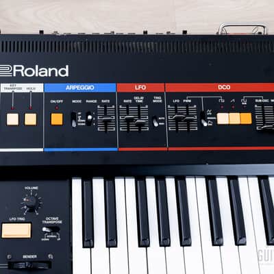 1983 Roland Juno-60 Vintage Analog Synthesizer Keyboard w/ Case, Serviced image 4
