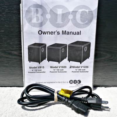 B. I. C America ​Venturi Model V1220 ​200 Watt Powered Subwoofer - Excellent Condition with Owners Manuals - PV Music Home Audio / Electronics Shop Inspected​ ​/ Serviced ​/ Tested - Works / Sounds / Functions / ​Looks Great image 23