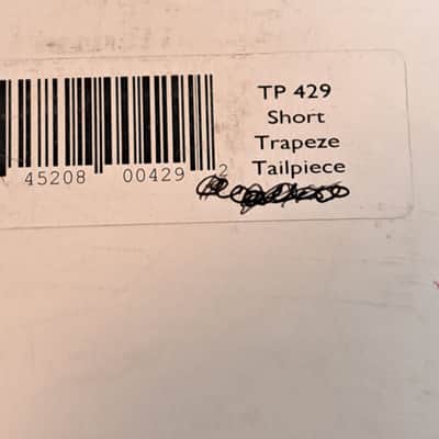 Allparts Trapeze TP-429 Tailpiece 80's-90's - 6 String Chrome Tailpiece - New Old Stock image 6