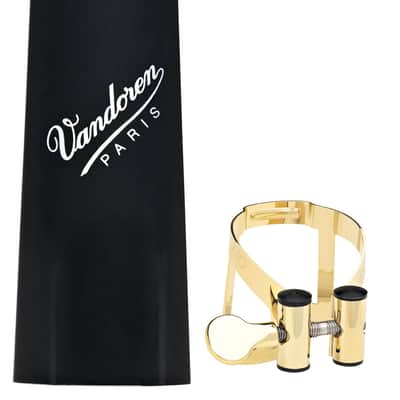 Vandoren LC51GP M/O Series Gold-Plated Bb Clarinet Ligature and Plastic Cap