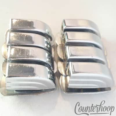 *Leedy 8x Beavertail Tom/Snare Drum Lugs Chrome No-Tab Elkhart,IN USA 40s-50s* image 3