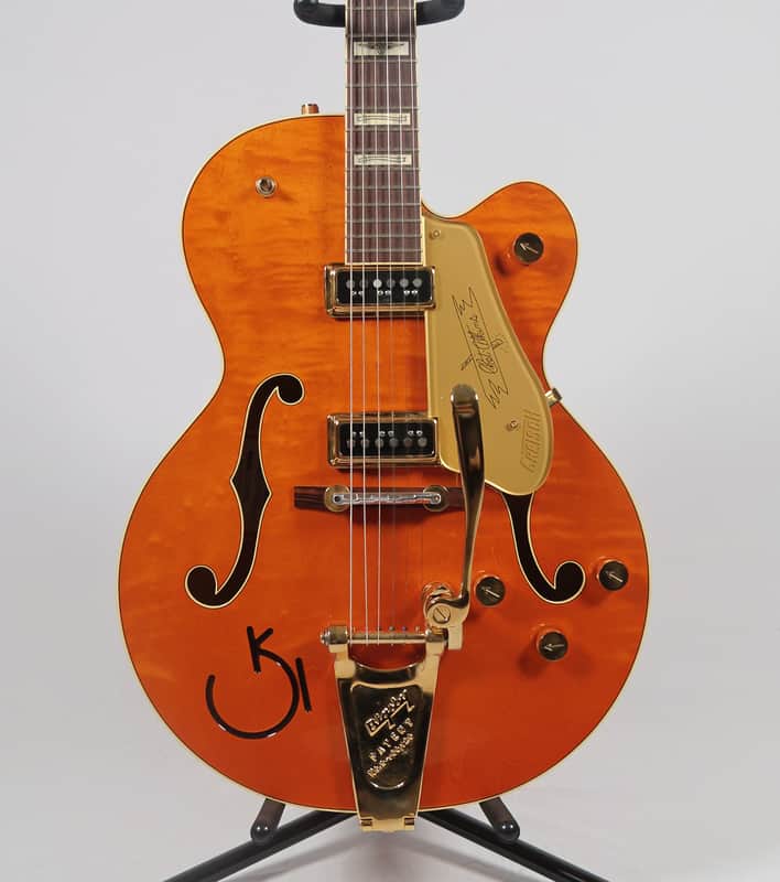 Gretsch 2024 Vintage Select Edition '55 Chet Atkins Hollow Body with Bigsby, Vintage Orange Stain Lacquer w/ OHSC, Used image 1