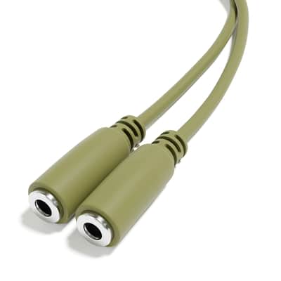 ExcelValley [Army Green] 5-Pack - Right Angle Mono Splitter Y Patch Cables - TS 3.5mm 1/8" Eurorack Synth Synthesizer image 4