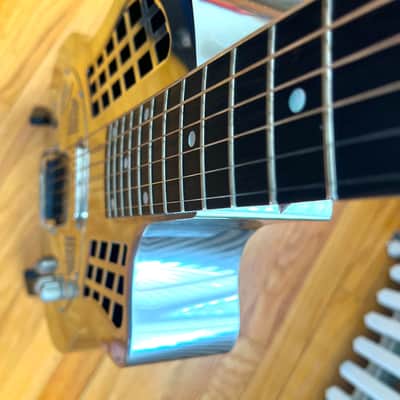 Reso Rocket Steel Cutaway Single Cone 2024 Rubbed Nickel - Discounted because of small dent on the side -IN STOCK NOW! image 5
