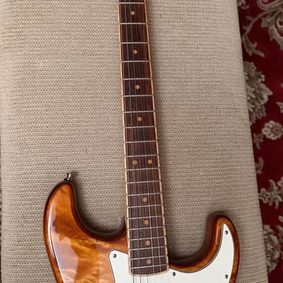 Fender American Select Stratocaster Exotic Quilt Rosewood Channel Neck2014 - Iced Tea Burst image 4