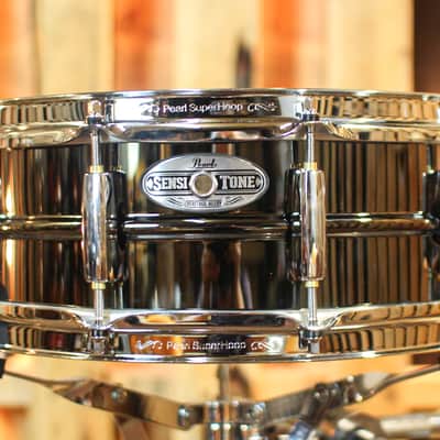 Pearl 14x5 SensiTone Heritage Alloy Black Nickel over Brass Snare Drum image 1
