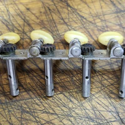 Vintage RARE 1965 Teisco Del Ray Japan 6 on a Plate Electric Guitar Tuners Grommets Installation Screws Luthier Parts image 4